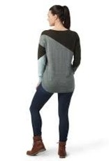 SMARTWOOL SmartWool Women Shadow Pine Colorblock Crew Sweater Large-North Woods-Bleached Aqua Marl
