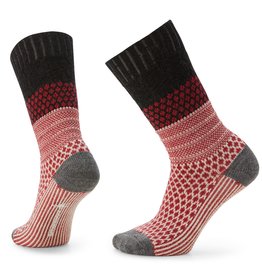 SMARTWOOL SmartWool Everyday Popcorn Cable Crew Socks POMEGRANATE M