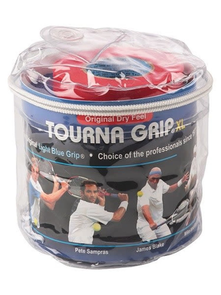 Tourna Tourna Over Grip XL, Dry Feel/Original, Light Blue