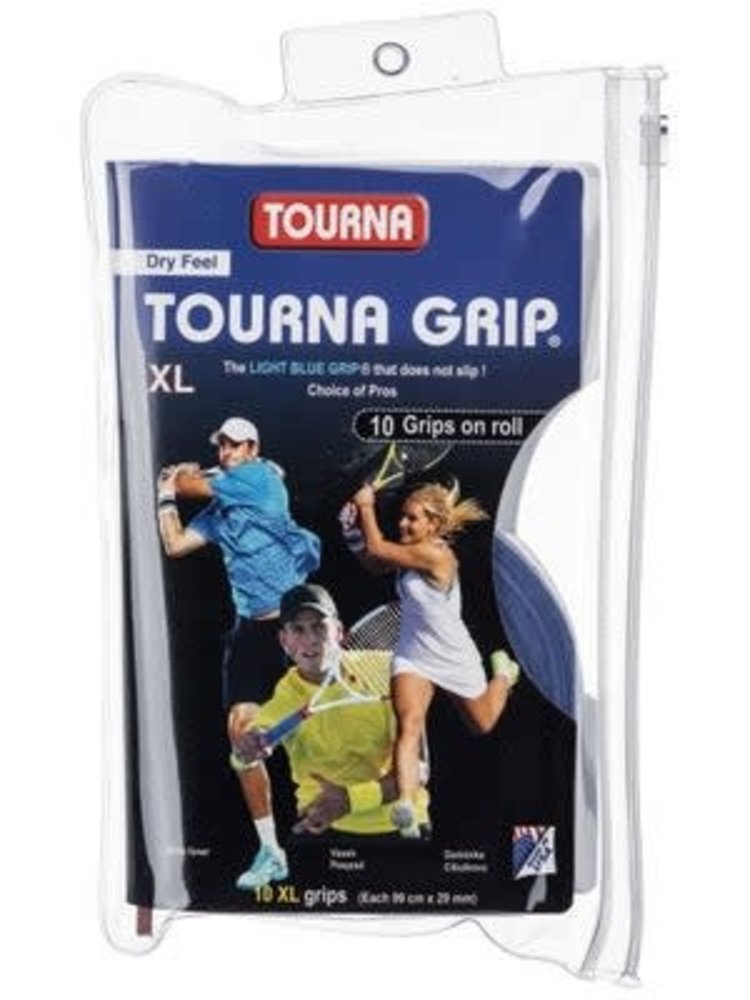 Tourna Tourna Over Grip XL, Dry Feel/Original, Light Blue