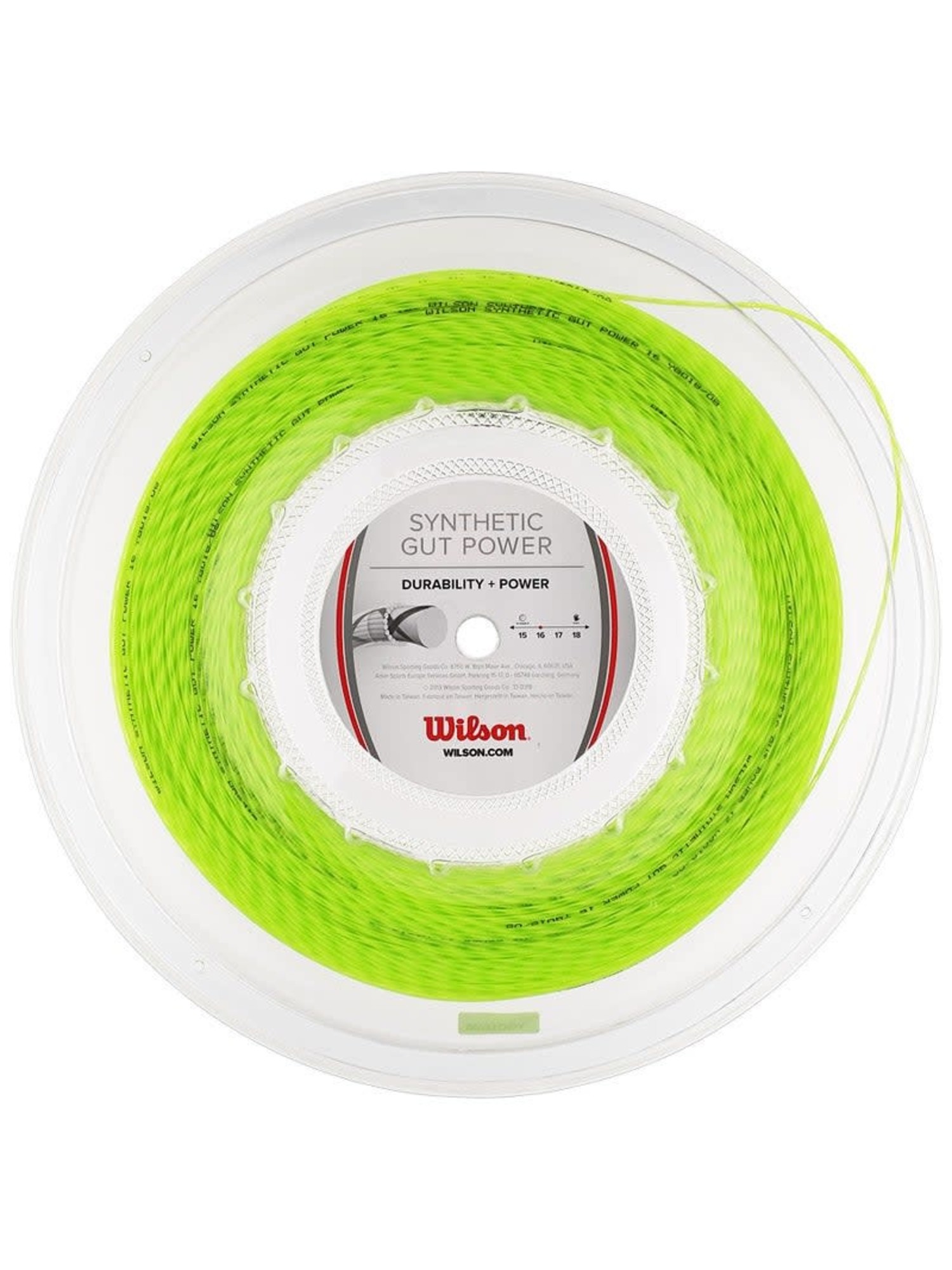 Wilson Synthetic Gut Power Tennis String 660' Reels - Cayman