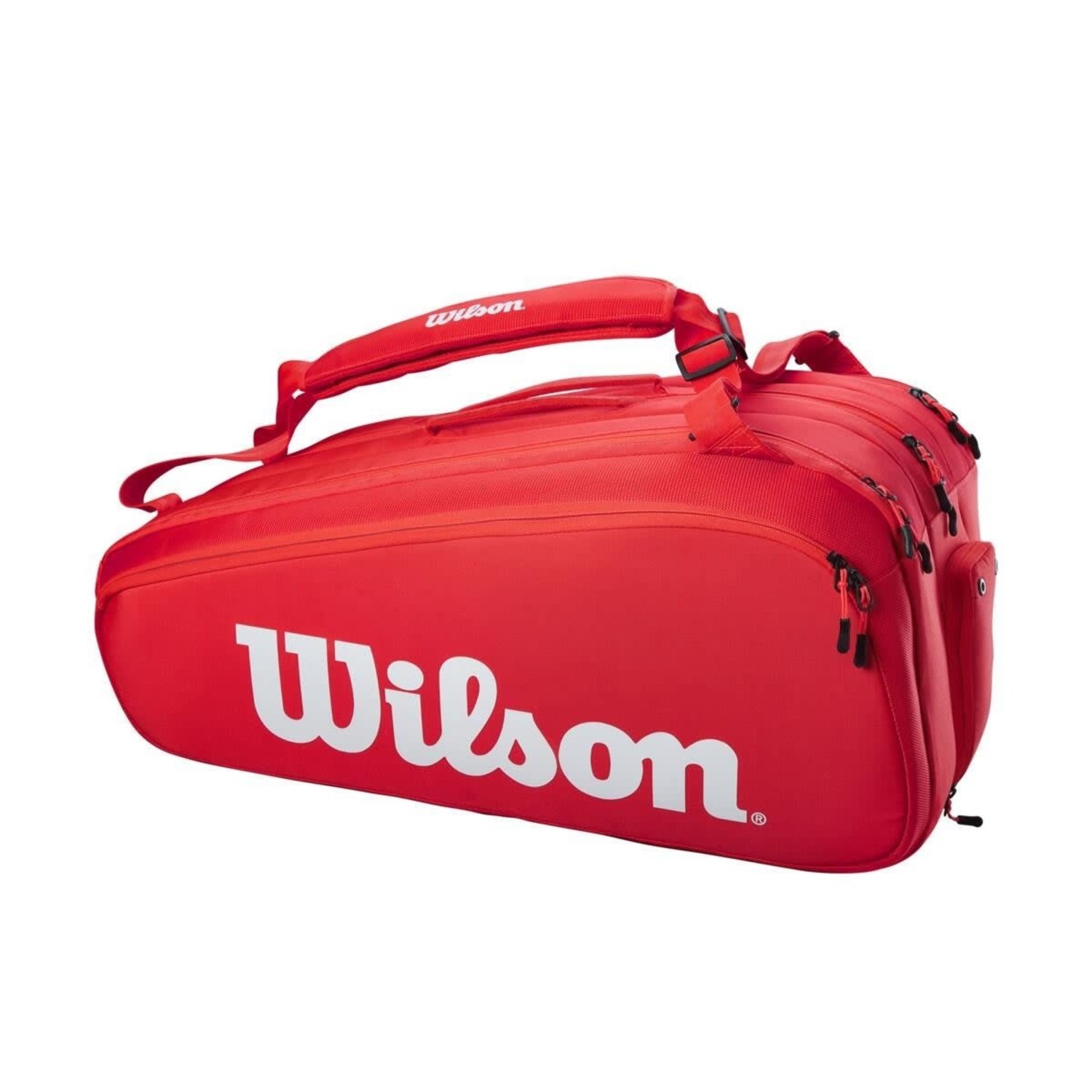 Wilson Super Tour 15PK Pro Staff Tennis Bag, Red - Cayman Sports