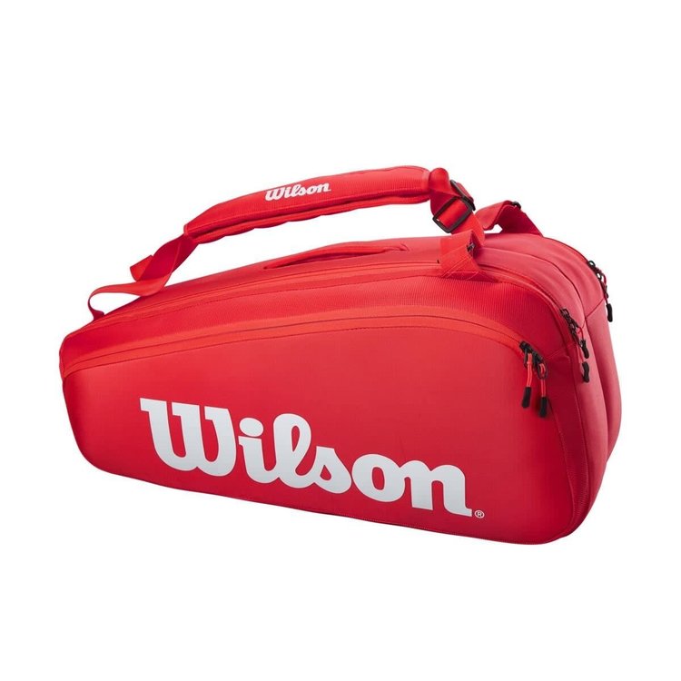 Wilson Wilson Super Tour 9PK Tennis Bag, Red