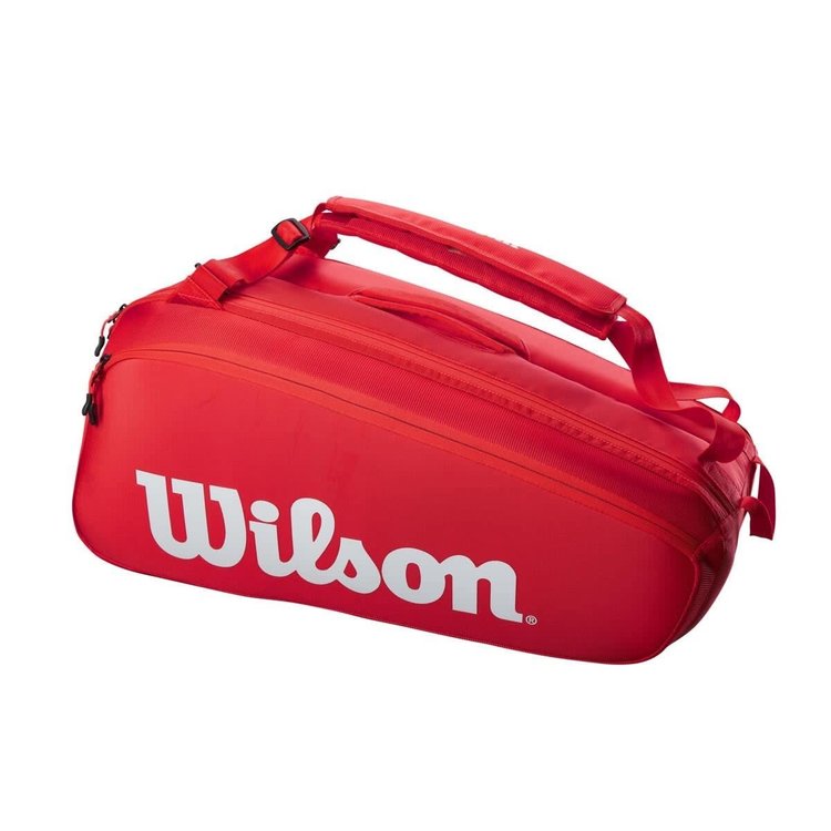 Wilson Wilson Super Tour 9PK Tennis Bag, Red