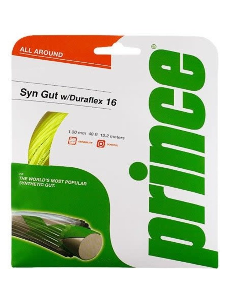 Prince Prince Synthetic Gut W/ Duraflex Tennis String Set