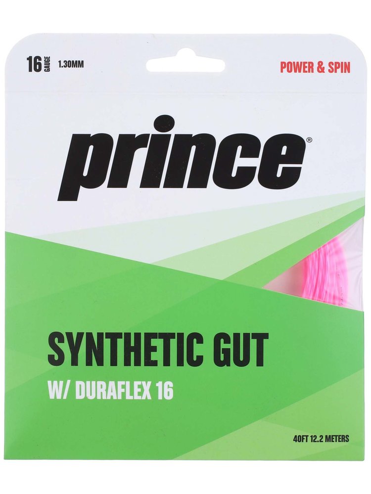 Prince Prince Synthetic Gut W/ Duraflex Tennis String Set