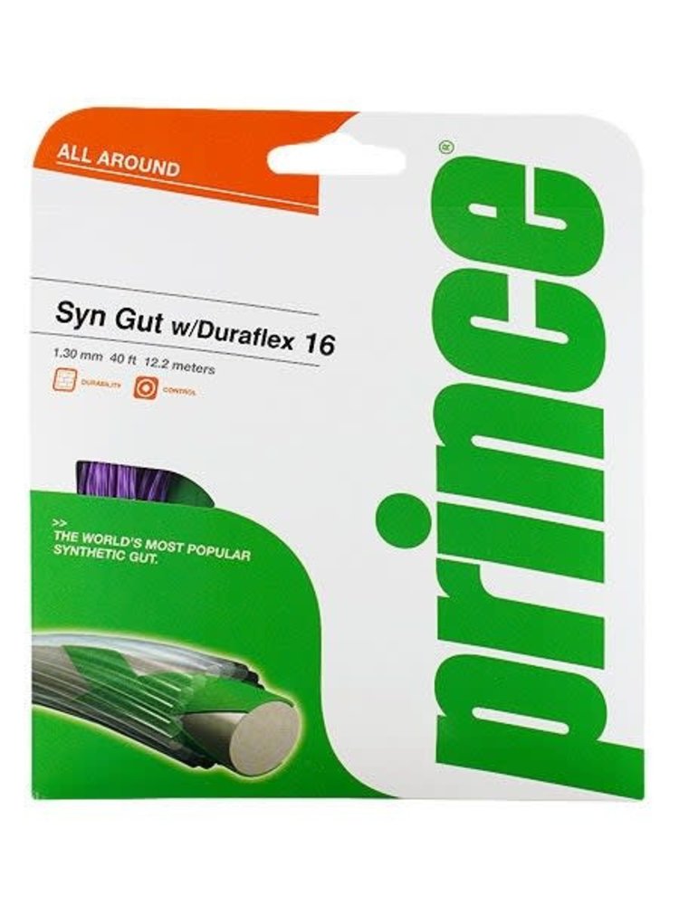 Prince Prince Synthetic Gut W/ Duraflex Tennis String Set