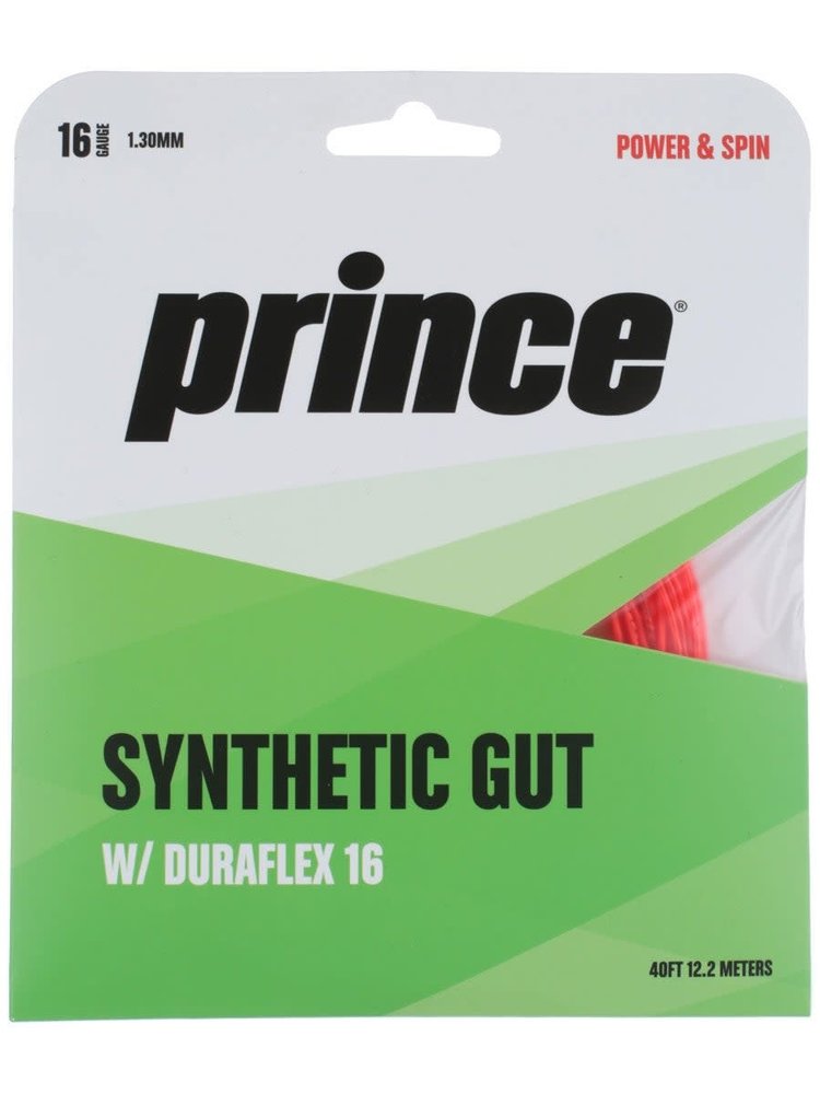Prince Prince Synthetic Gut W/ Duraflex Tennis String Set