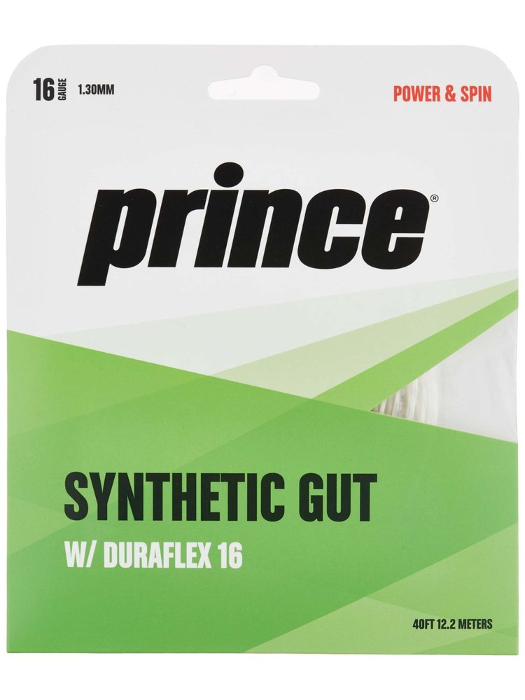 Prince Prince Synthetic Gut W/ Duraflex Tennis String Set