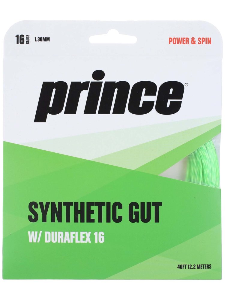 Prince Prince Synthetic Gut W/ Duraflex Tennis String Set
