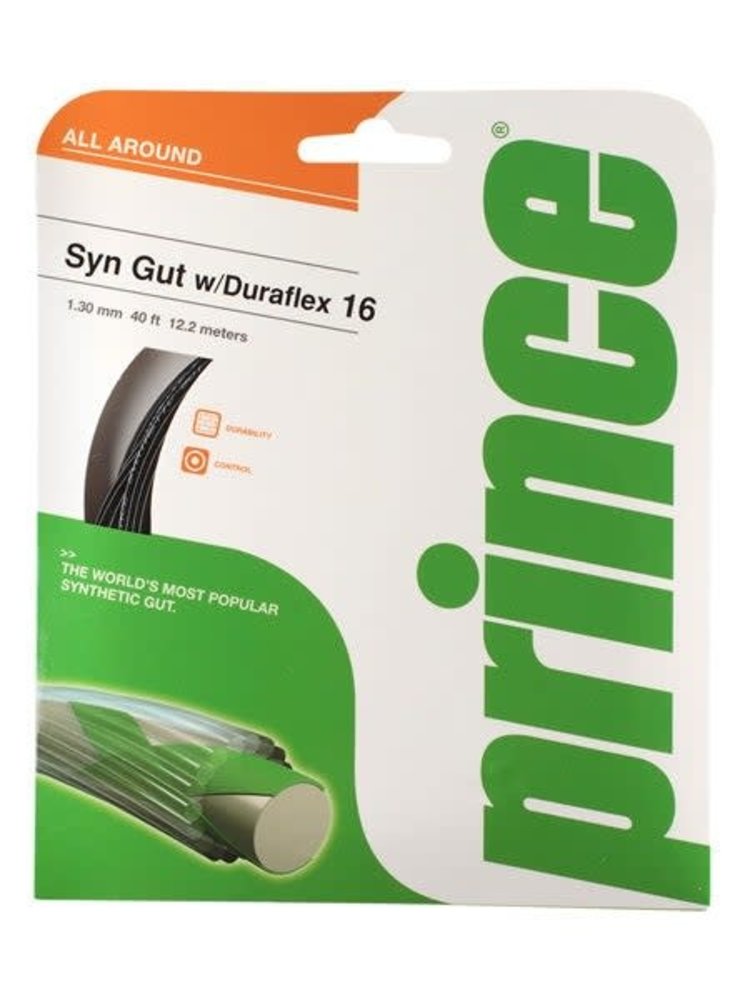 Prince Prince Synthetic Gut W/ Duraflex Tennis String Set