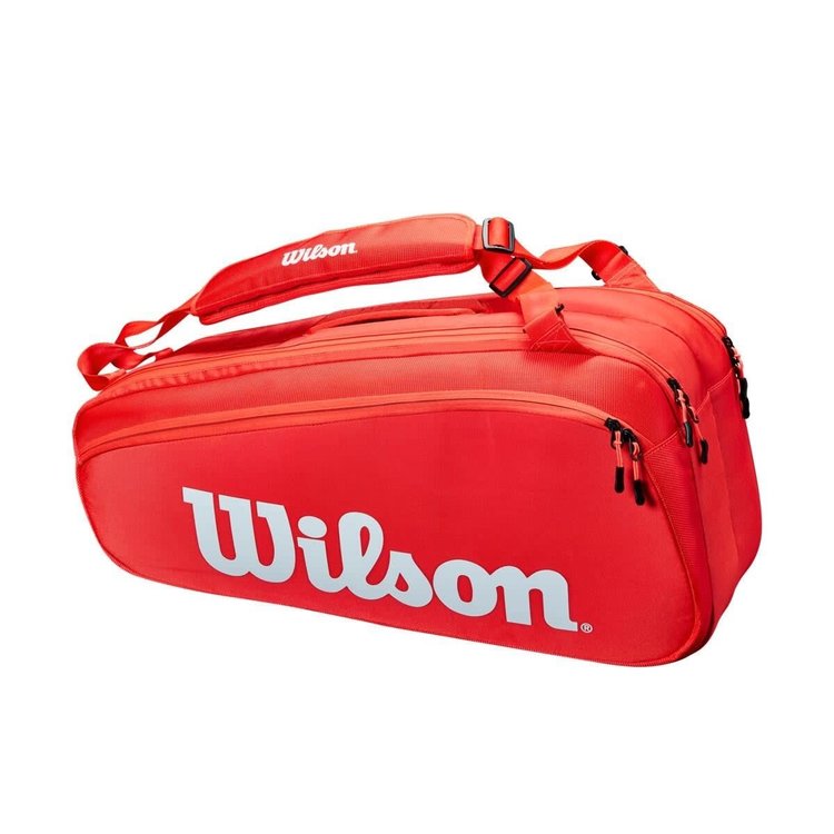 Wilson Wilson Super Tour 6PK Tennis Bag, Red