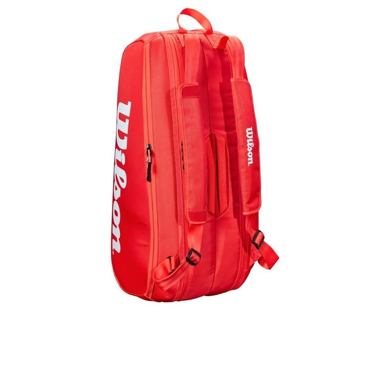 Wilson Wilson Super Tour 6PK Tennis Bag, Red