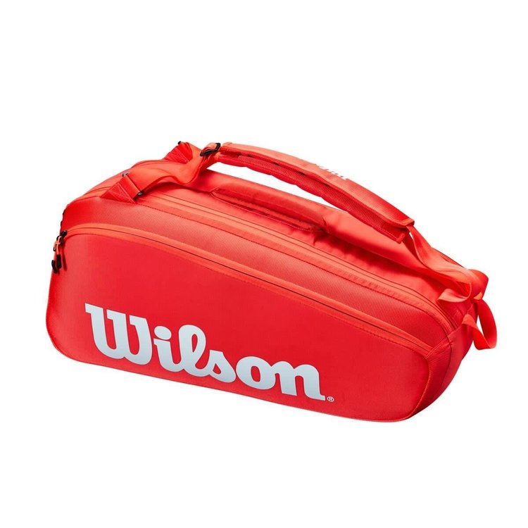 Wilson Wilson Super Tour 6PK Tennis Bag, Red