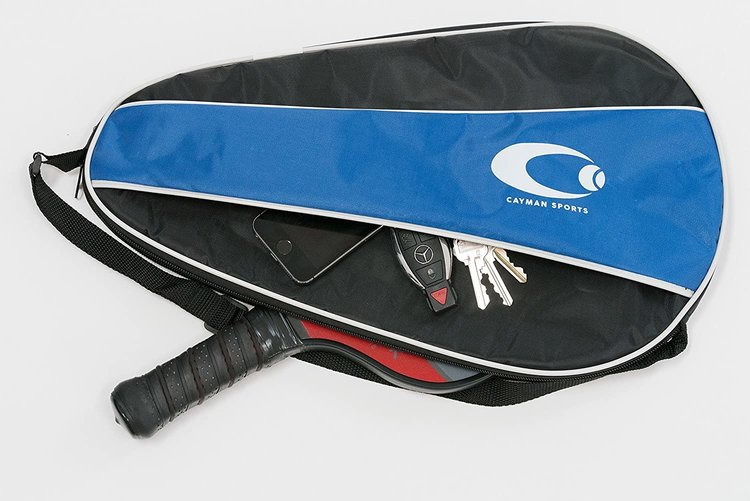 Cayman Sports Single Waterproof Pickleball Paddle Case - Best Pickleball Paddle Cover for Wide Body Paddles with Bonus Storage for Accessories