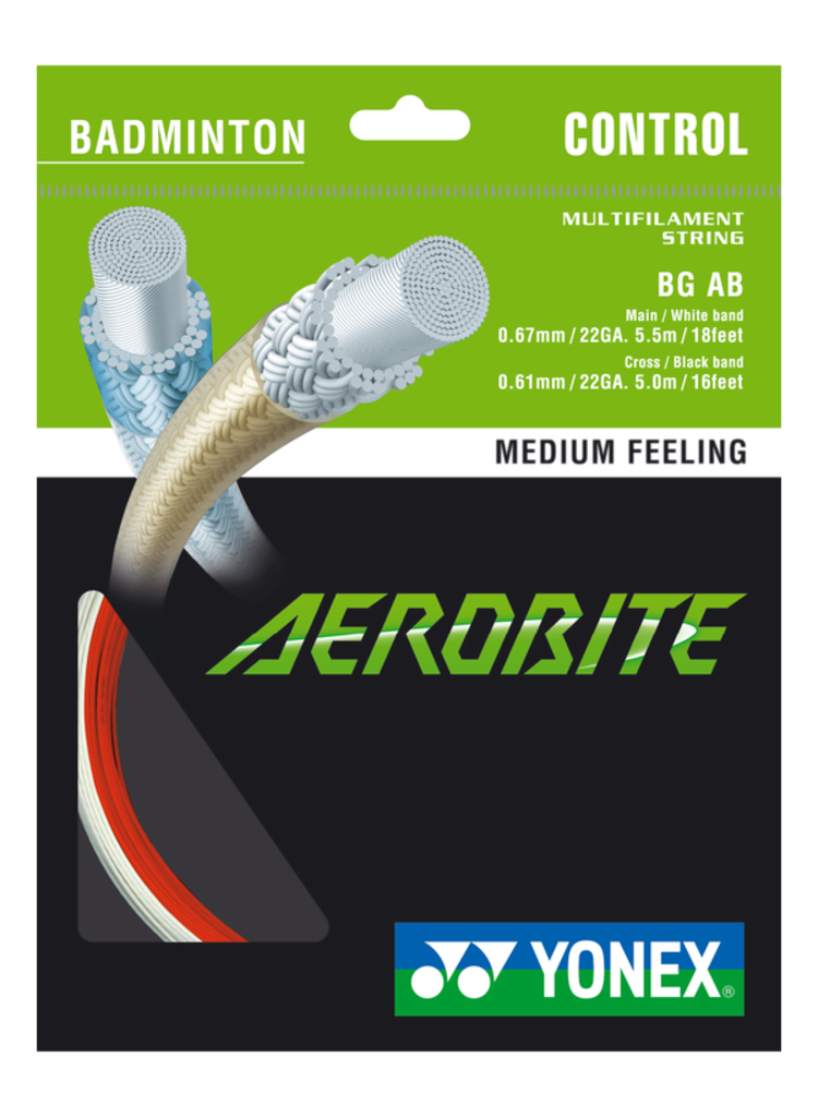 Yonex Yonex Aerobite Badminton String Set, White/Red