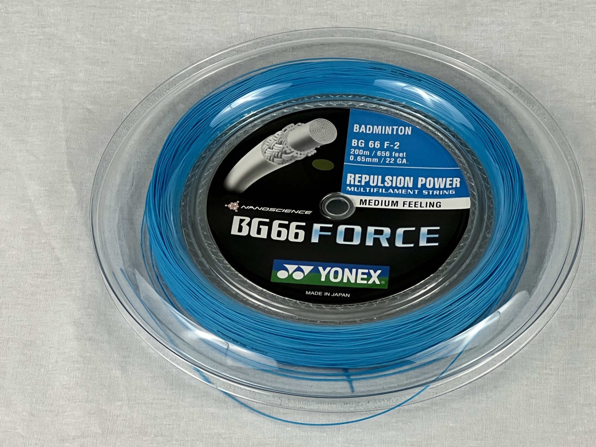 Yonex BG66 Force Badminton String Reel 200m /656 feet - Cayman