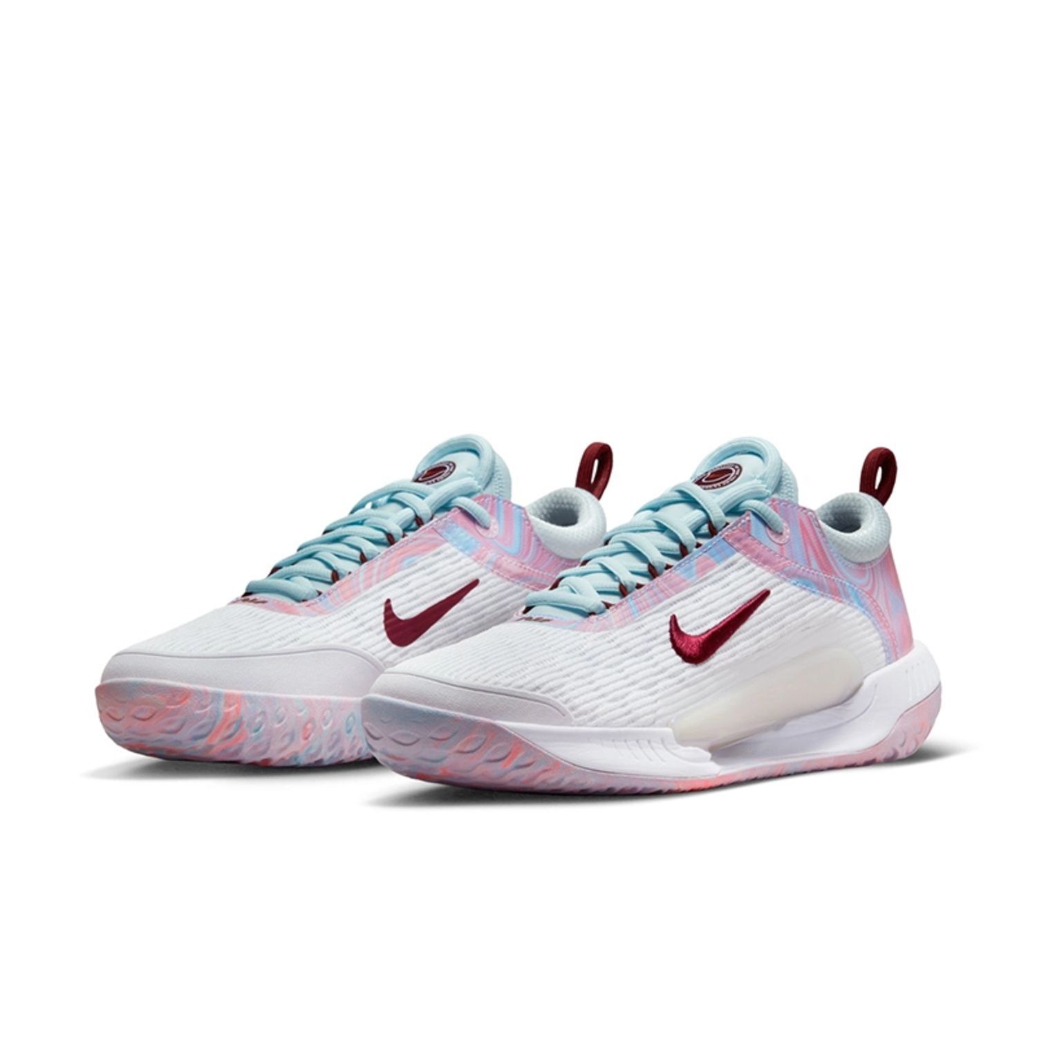 Women's Nike Zoom Court NXT HC, White/Pink/Blue (DH0222 102