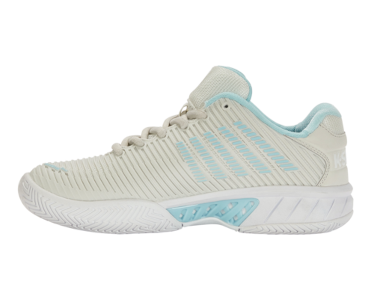 K-Swiss K-Swiss Hypercourt Express 2 Women's  Wide, Gray/White/Blue (96807-089-W), Wide