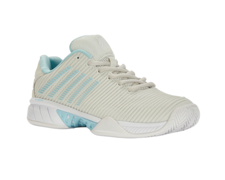 K-Swiss K-Swiss Hypercourt Express 2 Women's  Wide, Gray/White/Blue (96807-089-W), Wide