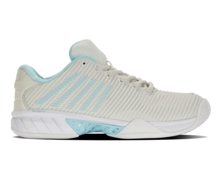 K-Swiss K-Swiss Hypercourt Express 2 Women's  Wide, Gray/White/Blue (96807-089-W), Wide