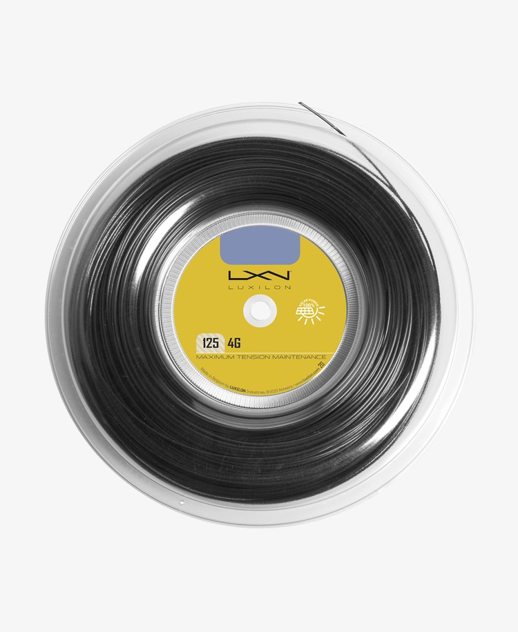 Luxilon Luxilon 4G 125 String 200m / 660' Reels, 16L Gauge/Black
