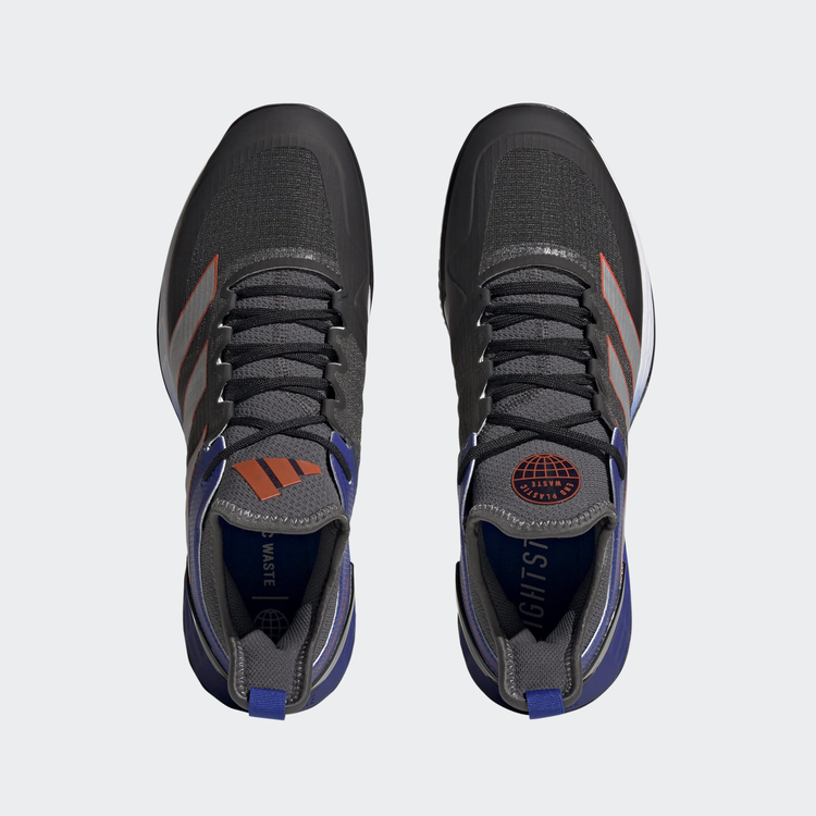 Adidas Adidas Adizero Ubersonic 4 Heat Clay Men's Tennis Shoes, Black/Blue HQ5929