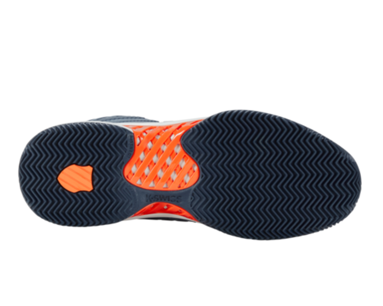 K-Swiss Hypercourt Express 2 HB Clay Men's,  Gray/Orange (06614-497-M)