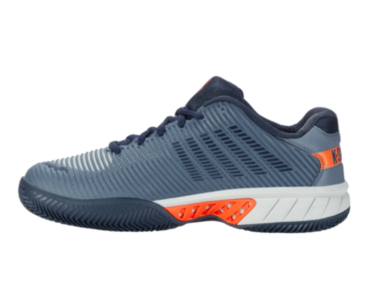 K-Swiss Hypercourt Express 2 HB Clay Men's,  Gray/Orange (06614-497-M)