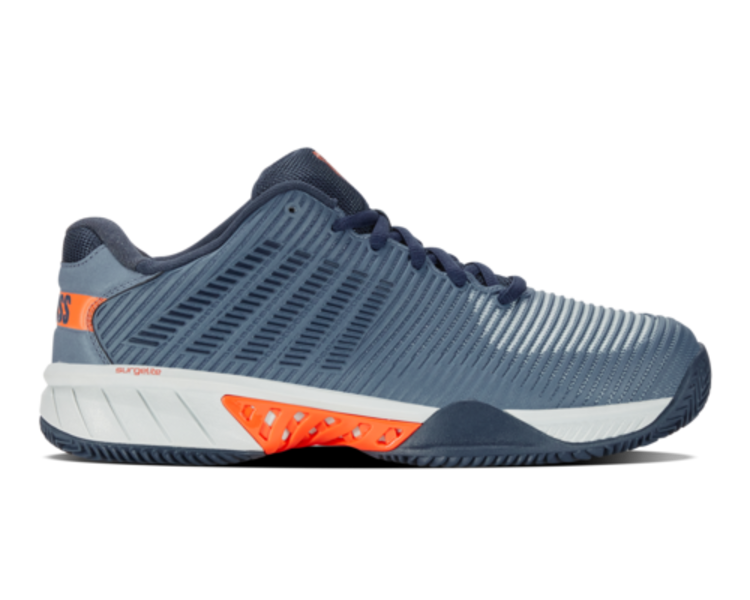 K-Swiss Hypercourt Express 2 HB Clay Men's,  Gray/Orange (06614-497-M)
