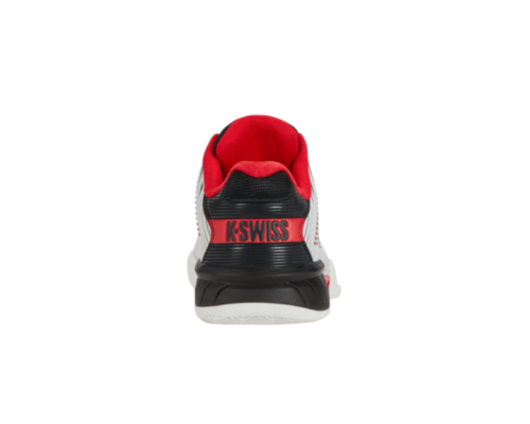 K-Swiss Hypercourt Express 2 Men's Tennis Shoes, White/Black/Red Wide 2E (06806-104-W)