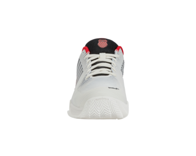 K-Swiss Hypercourt Express 2 Men's Tennis Shoes, White/Black/Red Wide 2E (06806-104-W)