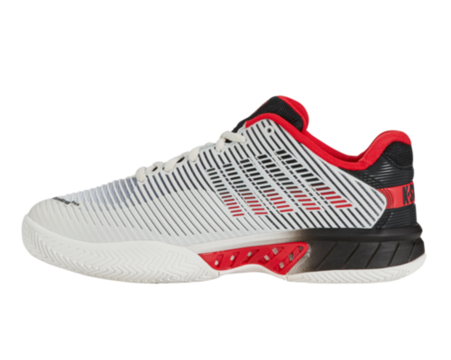 Hypercourt Express 2 Men's Tennis Shoes, White/Black/Red Wide 2E