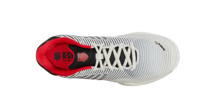 K-Swiss Hypercourt Express 2 HB Clay Men's, White/Red (06614-104-M)