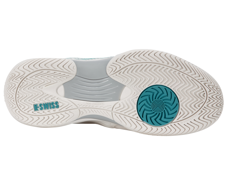 K-Swiss K-Swiss Hypercourt Express 3 Women's Wide 2E, White/Baltic (94606-110-W)