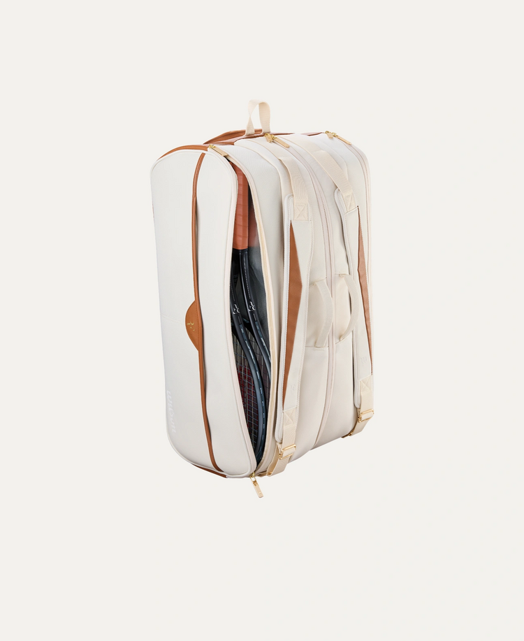 Wilson RF Lawn Collection Tournament  15 Pack Racket Bag, Cream (not eligible for free shipping)