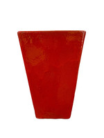 Tall Square Pot Red