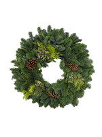 Holiday Greenery Wreath Round