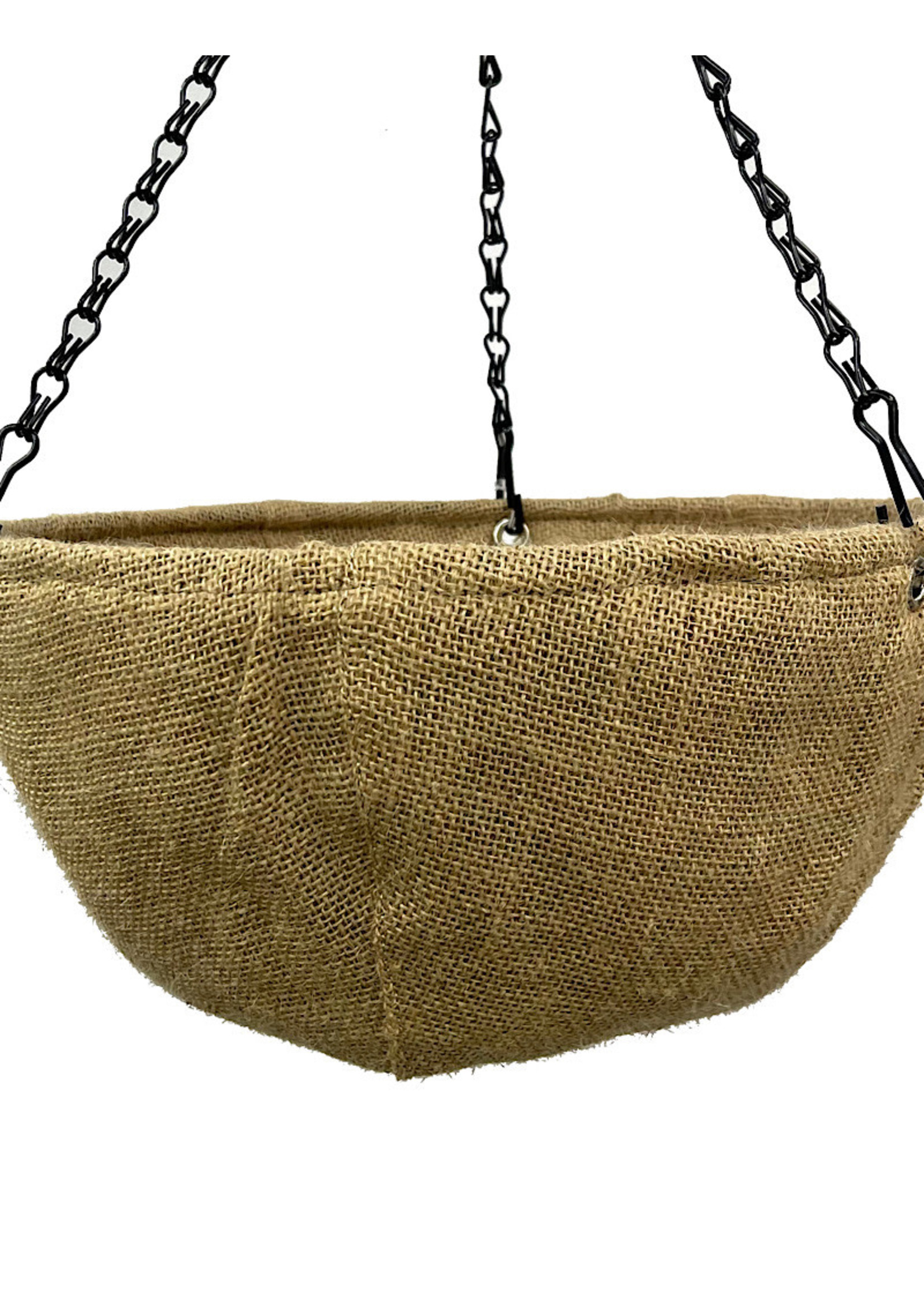 Burlap Hanging Basket 12 Inch