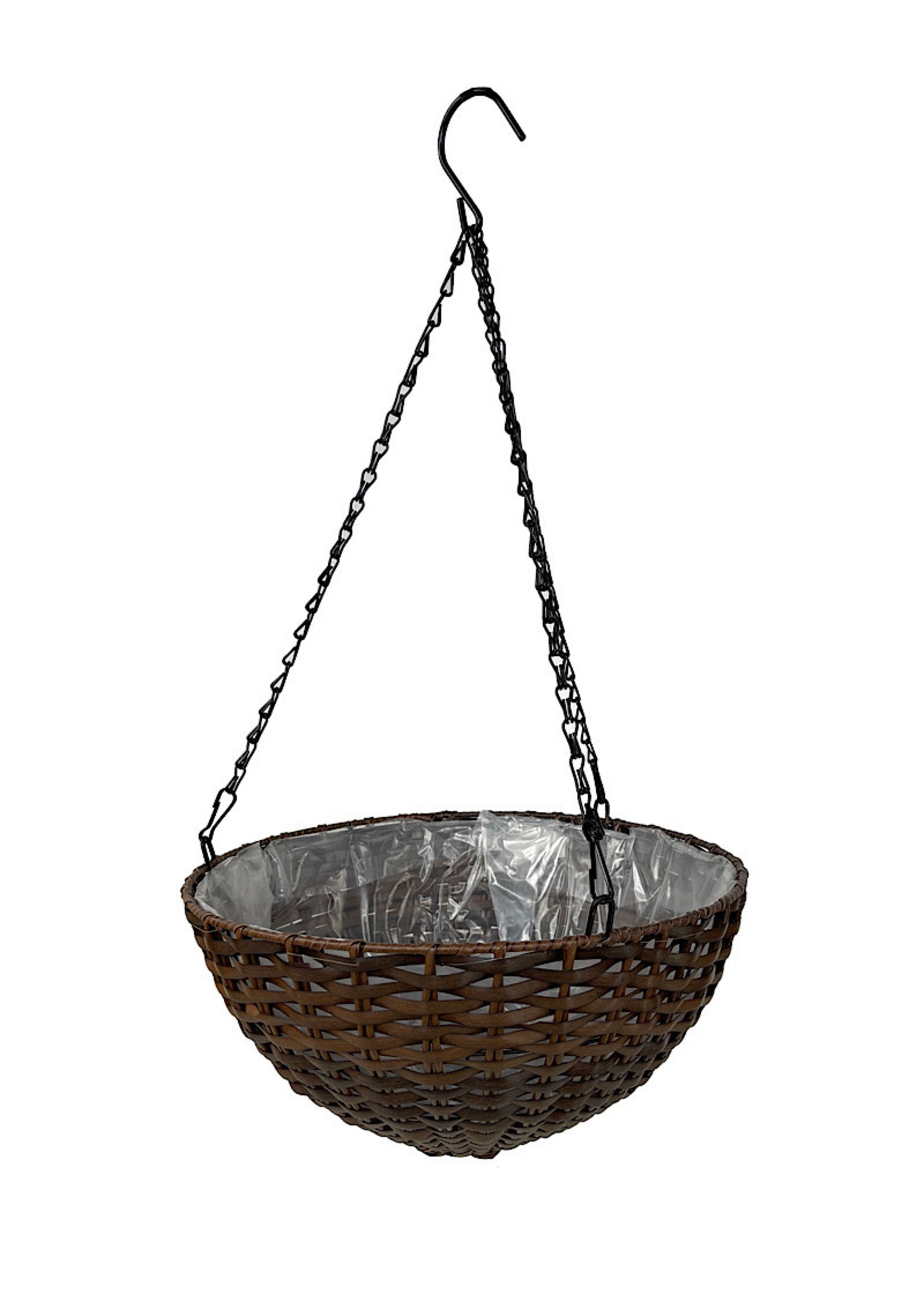 Resin Woven Hanging Basket - The Garden Corner