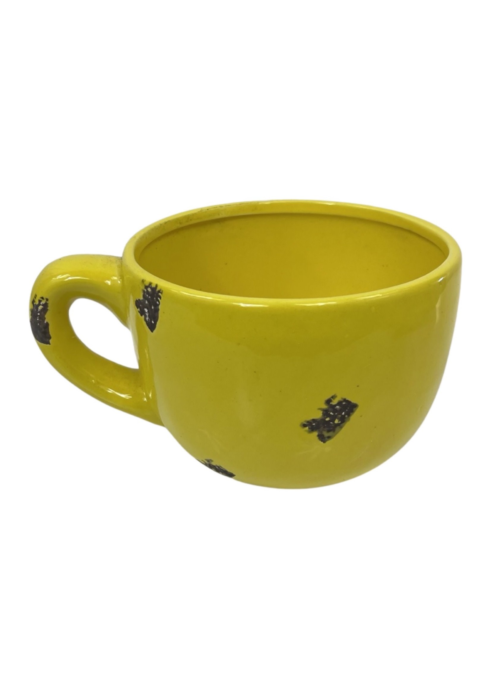 Tea Cup Yellow Ceramic 6 Inch