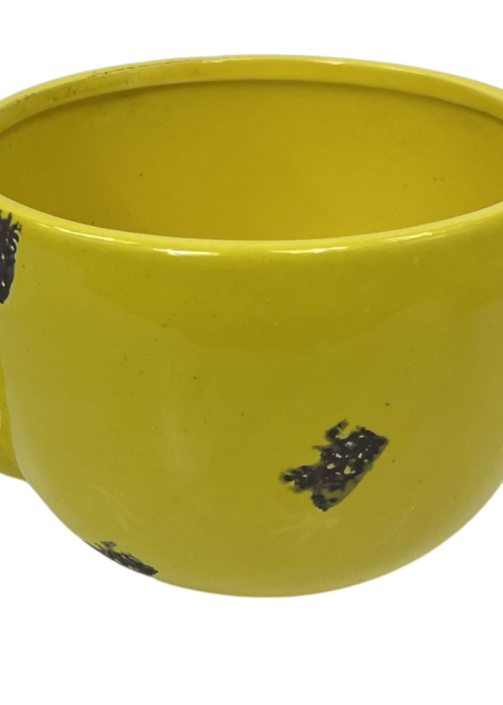 Tea Cup Yellow Ceramic 6 Inch