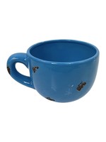 Tea Cup Blue Ceramic 6 Inch