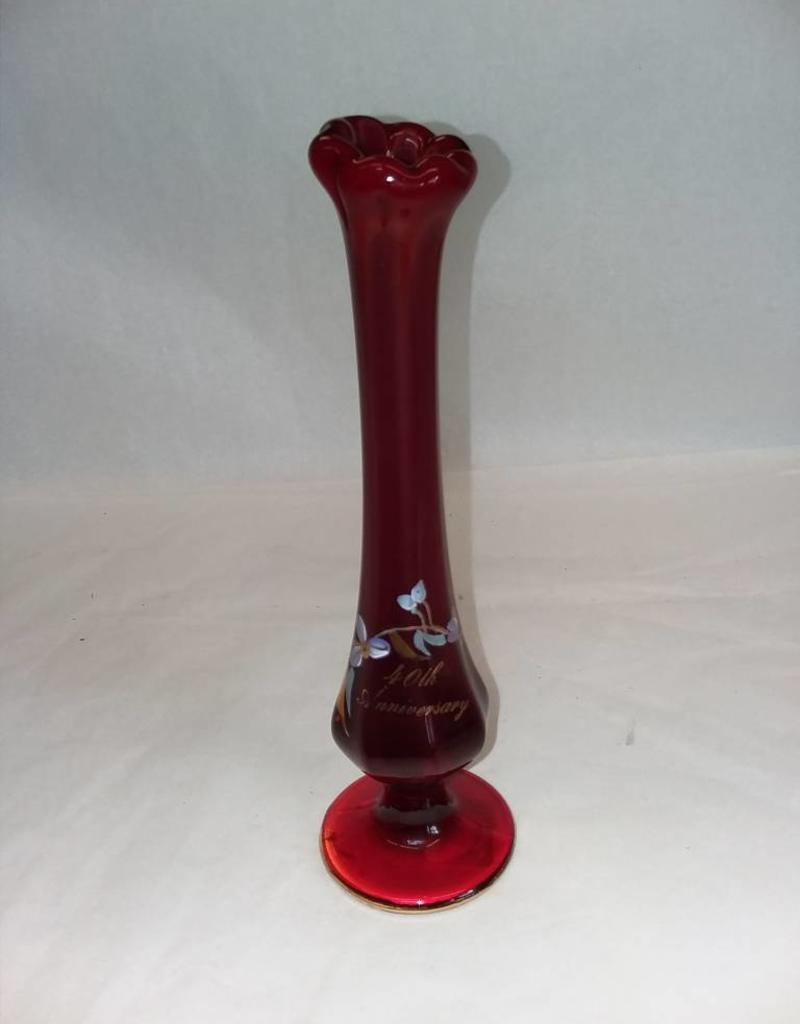40th Anniv Rr Bud Vase 8 5 M 1900 S The Second Knob Gifts