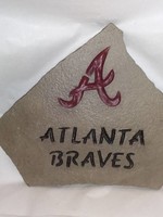 Unique Atlanta Braves "Sign", Etched Slate