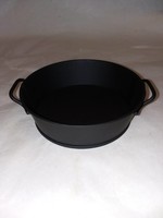 Black Tin Bowl w/ Handles. 5"