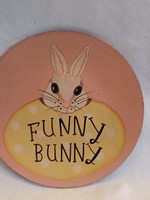 Funny Bunny Decorative Plate, 8"