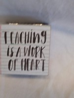 Teaching -Work of Heart Box, 4"x4"x3"