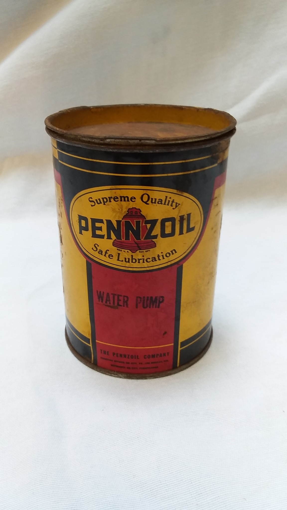 Pennzoil Water Pump Grease Can Partially Full 1950 S 60 S The Second Knob Gifts Antiques