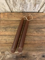Dark Brown 7" Taper Candles (Joined Wick)